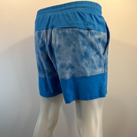 Lululemon Men's Lane Line Swim Short 6" In Blue and White -Size Medium - Picture 3 of 5